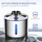Stainless Steel Cat Water Fountain With LED Auto Power Off Non Slip Mat For Pets 4