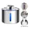 Stainless Steel Cat Water Fountain With LED Auto Power Off Non Slip Mat For Pets 0