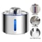 Stainless Steel Cat Water Fountain With LED Auto Power Off Non Slip Mat For Pets 0