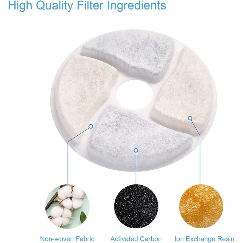 Cat Water Fountain Replacement Filters For Stainless Steel 2L Pet Dispensers Cleaner Drinking Water 8