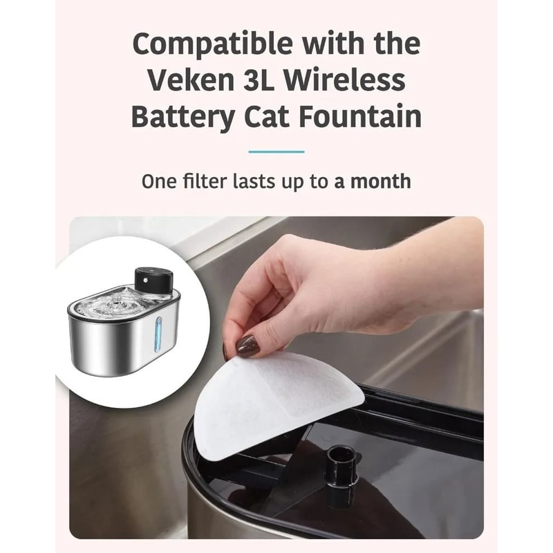 Activated Carbon Resin Cat Water Fountain Filter Element For Cleaner Dog Cat Dispenser Water 4