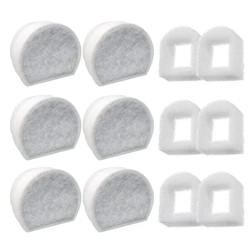 Pet Fountain Filters Replacement Set For PetSafe Avalon Pagoda Sedona 1