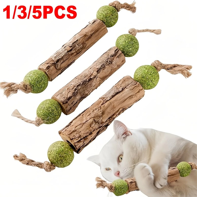 Natural Silvervine Cat Chew Sticks For Teeth Cleaning And Play 0