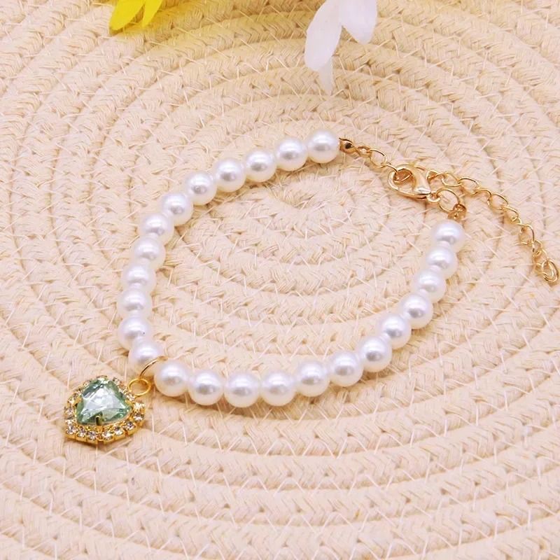 Pearl Pet Collar Necklace For Dogs Cats And Puppies 3