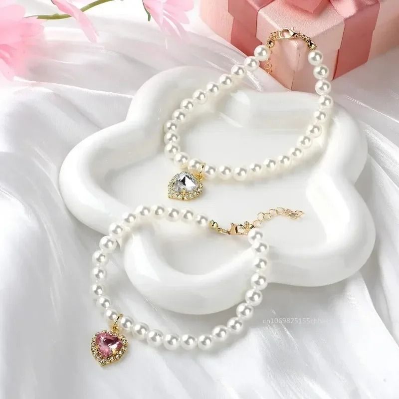 Pearl Pet Collar Necklace For Dogs Cats And Puppies 8