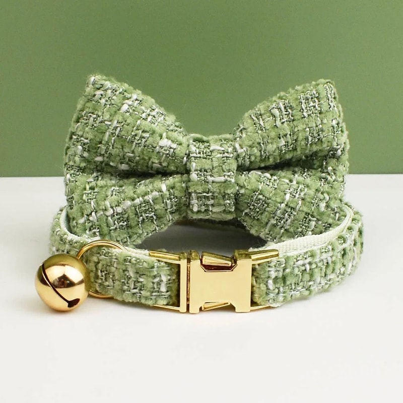 Personalized Cat Collar And Leash Set With Bell And Engraved ID Tag 14