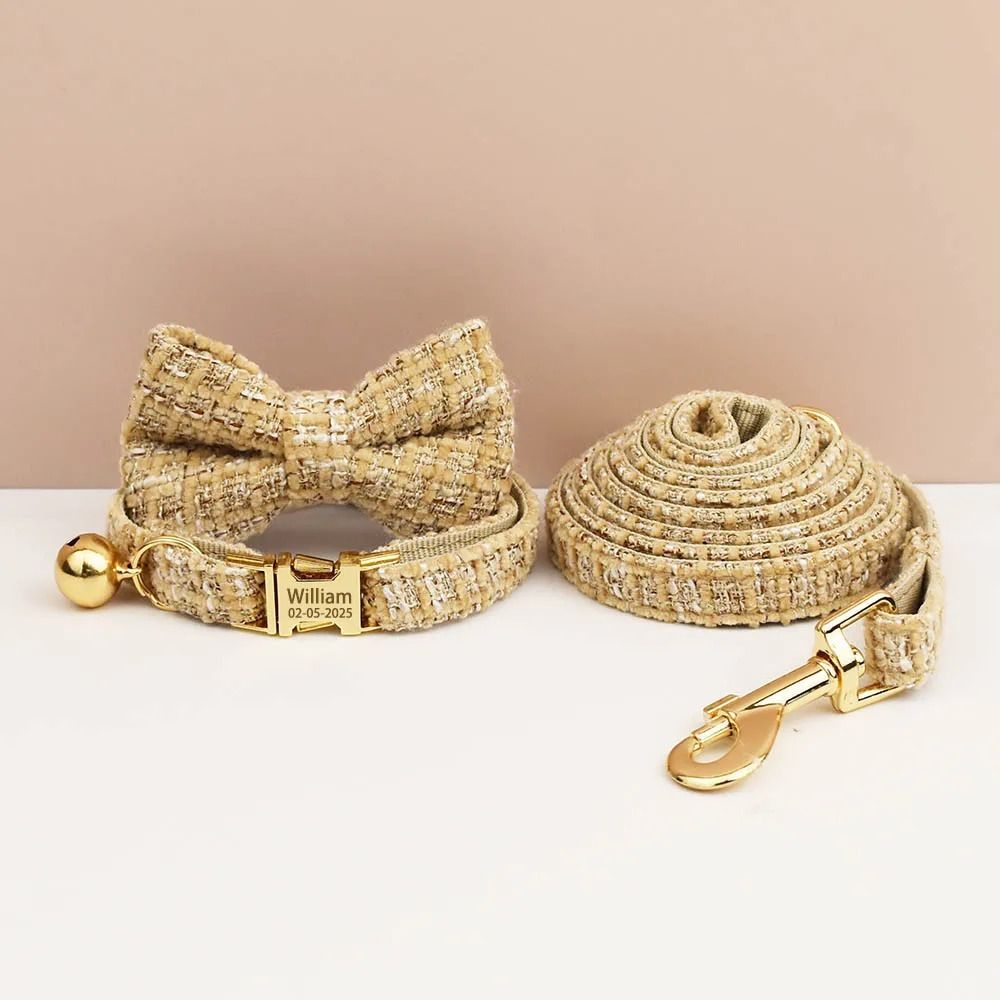 Personalized Cat Collar And Leash Set With Bell And Engraved ID Tag 21