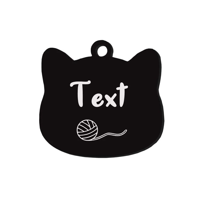 Custom Stainless Steel Cat Name Tag Engraved Pet ID Pendant 2