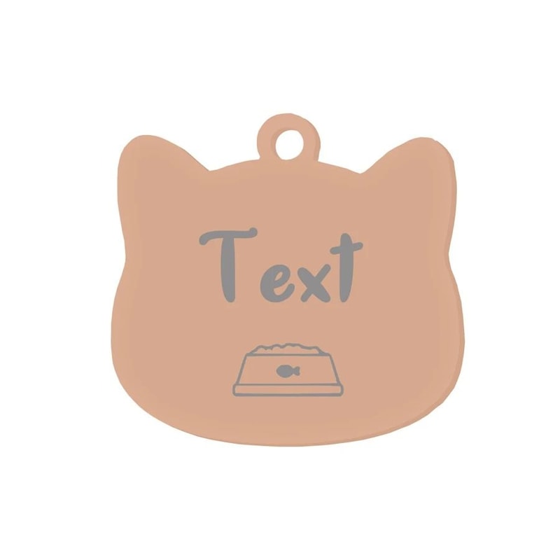Custom Stainless Steel Cat Name Tag Engraved Pet ID Pendant 15