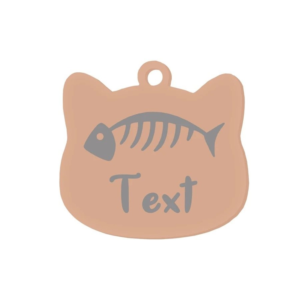 Custom Stainless Steel Cat Name Tag Engraved Pet ID Pendant 18