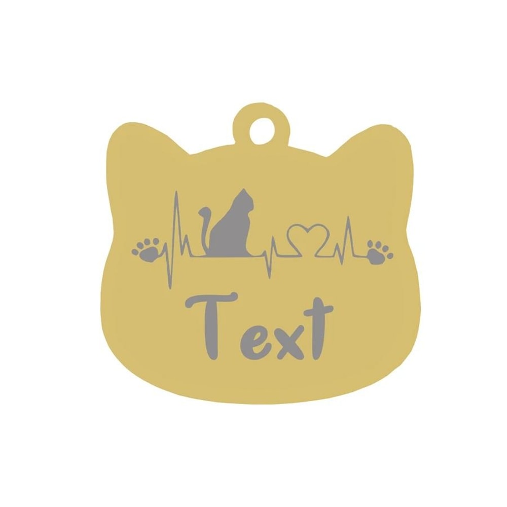 Custom Stainless Steel Cat Name Tag Engraved Pet ID Pendant 19