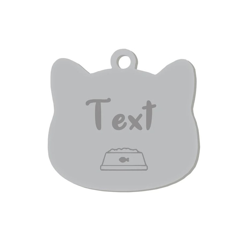 Custom Stainless Steel Cat Name Tag Engraved Pet ID Pendant 7