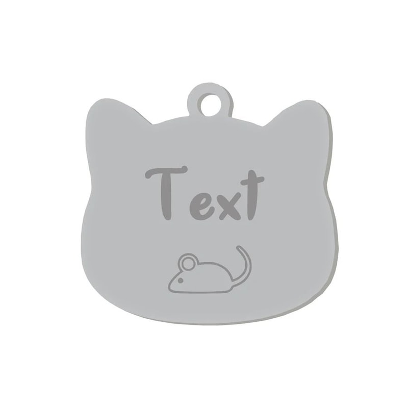 Custom Stainless Steel Cat Name Tag Engraved Pet ID Pendant 10