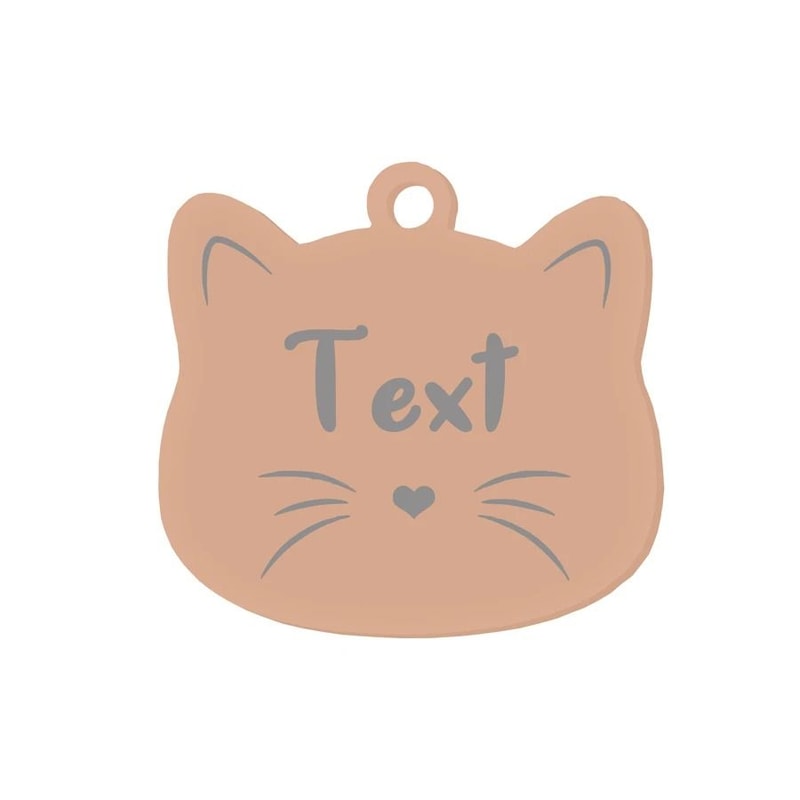 Custom Stainless Steel Cat Name Tag Engraved Pet ID Pendant 13