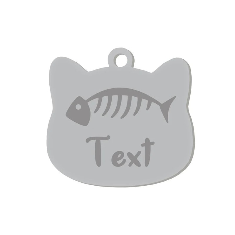 Custom Stainless Steel Cat Name Tag Engraved Pet ID Pendant 11