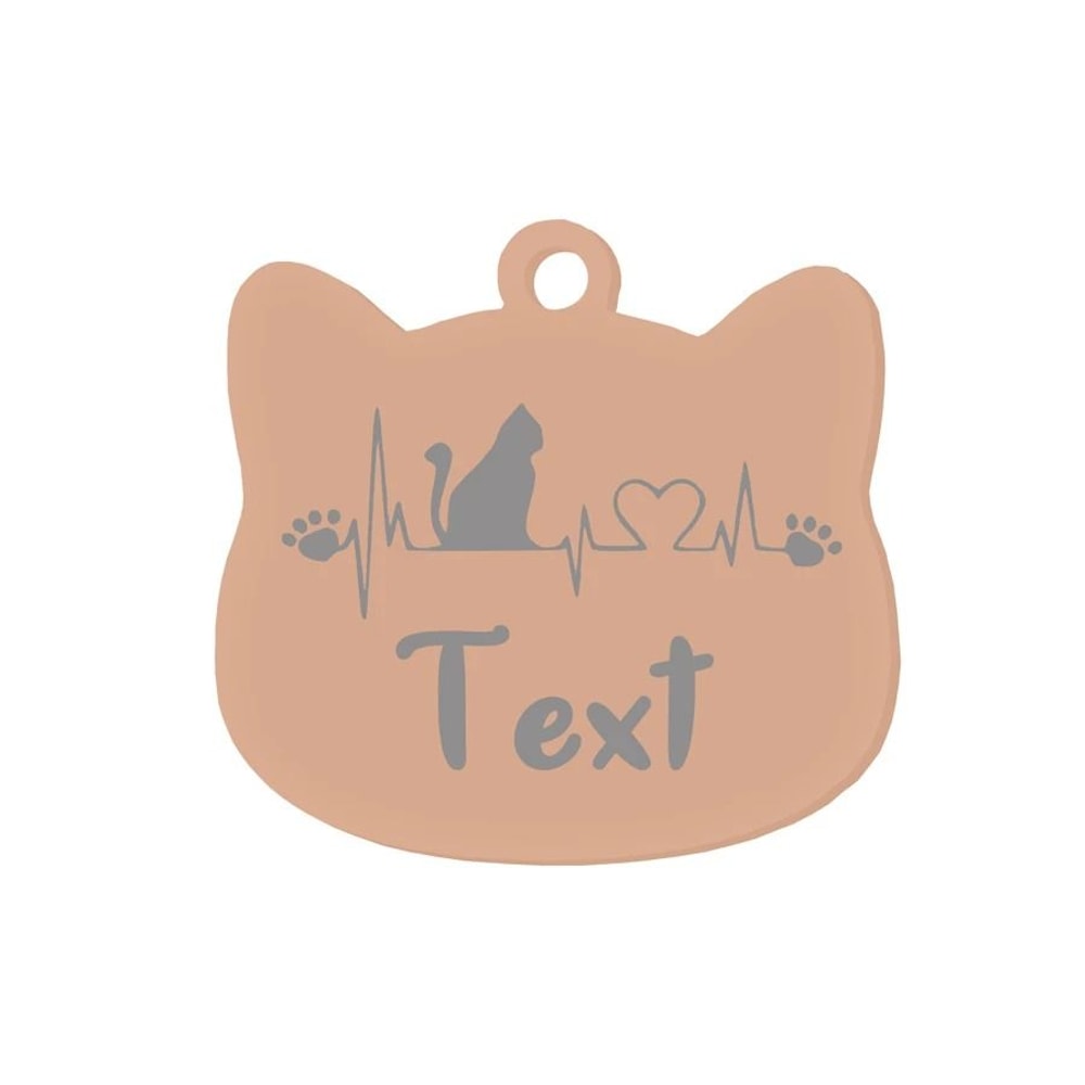 Custom Stainless Steel Cat Name Tag Engraved Pet ID Pendant 14