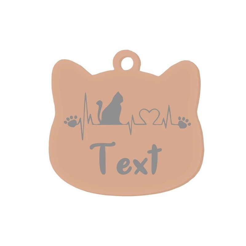 Custom Stainless Steel Cat Name Tag Engraved Pet ID Pendant 14