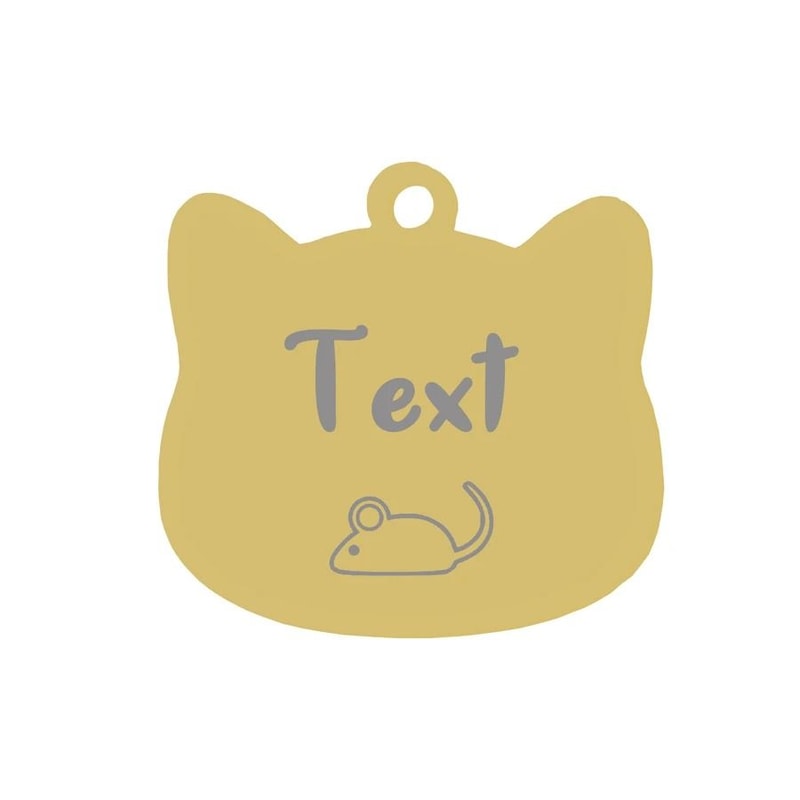 Custom Stainless Steel Cat Name Tag Engraved Pet ID Pendant 22