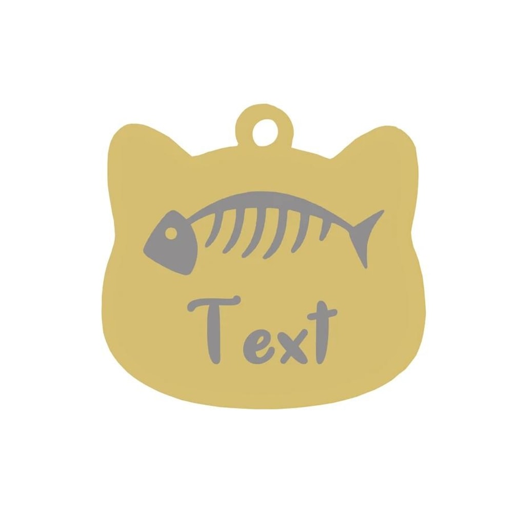Custom Stainless Steel Cat Name Tag Engraved Pet ID Pendant 24