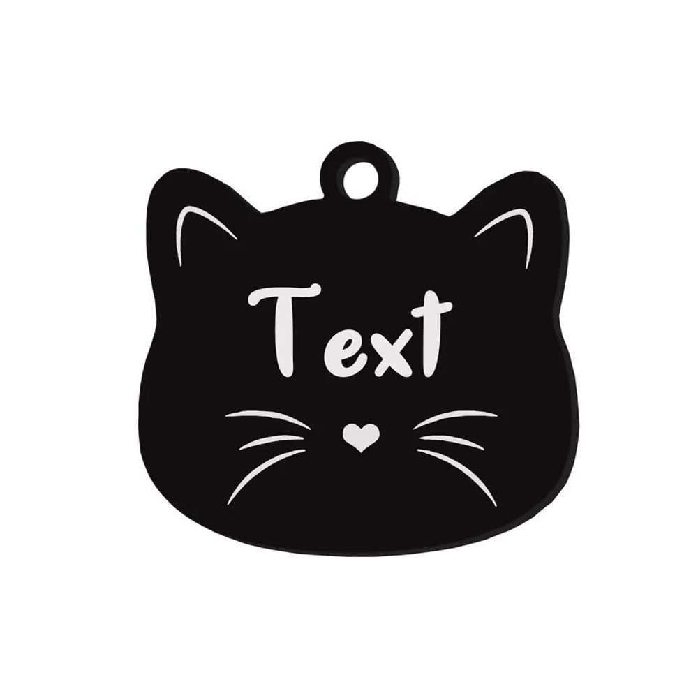 Custom Stainless Steel Cat Name Tag Engraved Pet ID Pendant 5