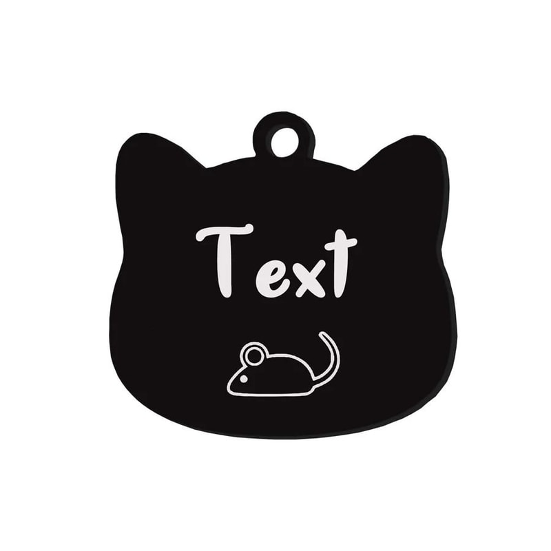 Custom Stainless Steel Cat Name Tag Engraved Pet ID Pendant 6
