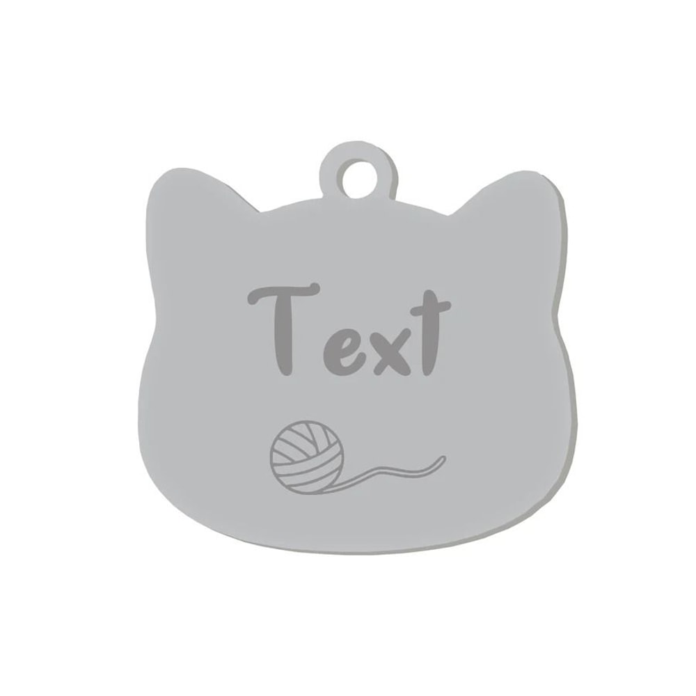 Custom Stainless Steel Cat Name Tag Engraved Pet ID Pendant 12