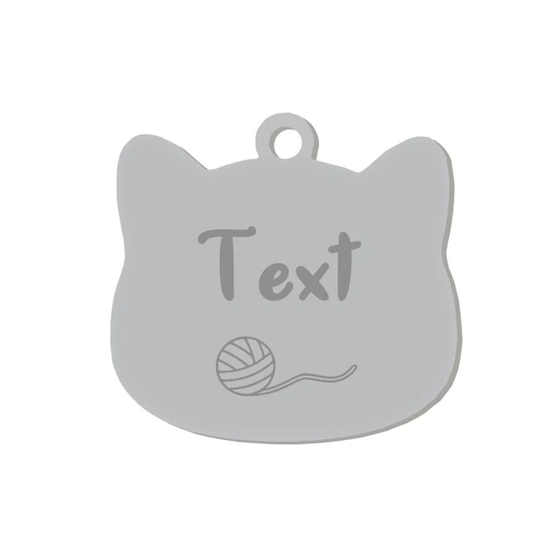Custom Stainless Steel Cat Name Tag Engraved Pet ID Pendant 12