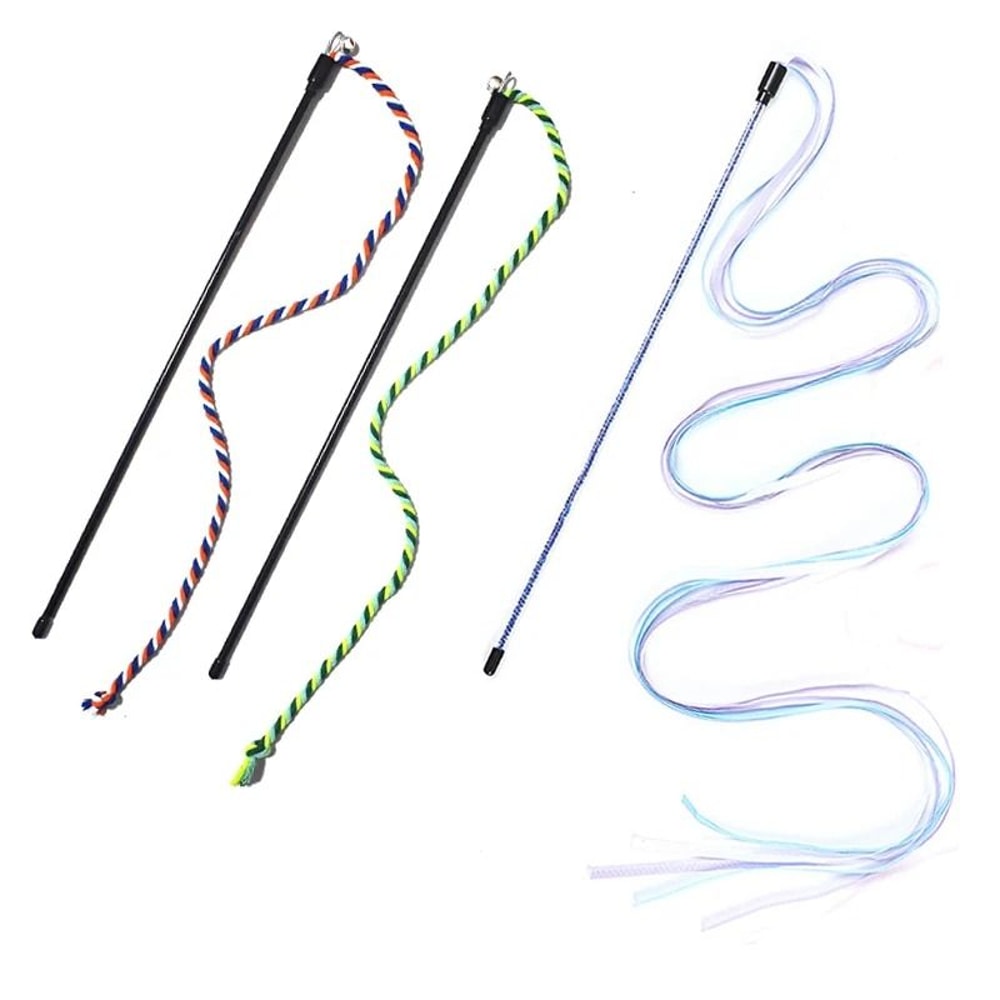 Interactive Cat Teaser Wand With Rope For Chewing And Chasing 6