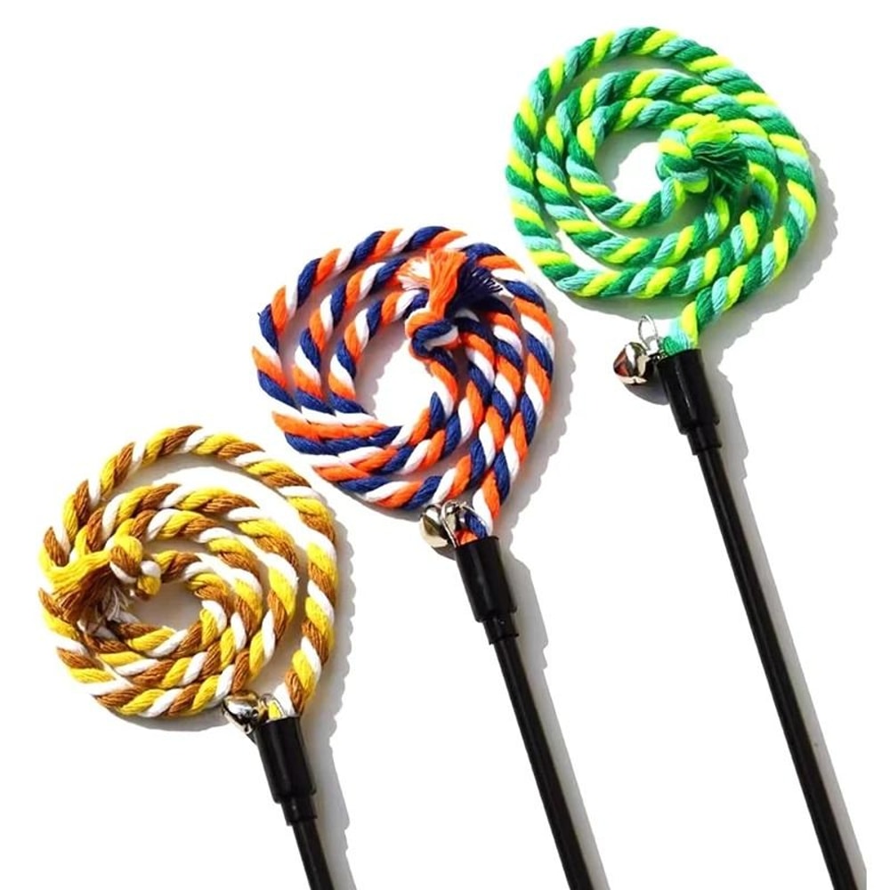Interactive Cat Teaser Wand With Rope For Chewing And Chasing 8