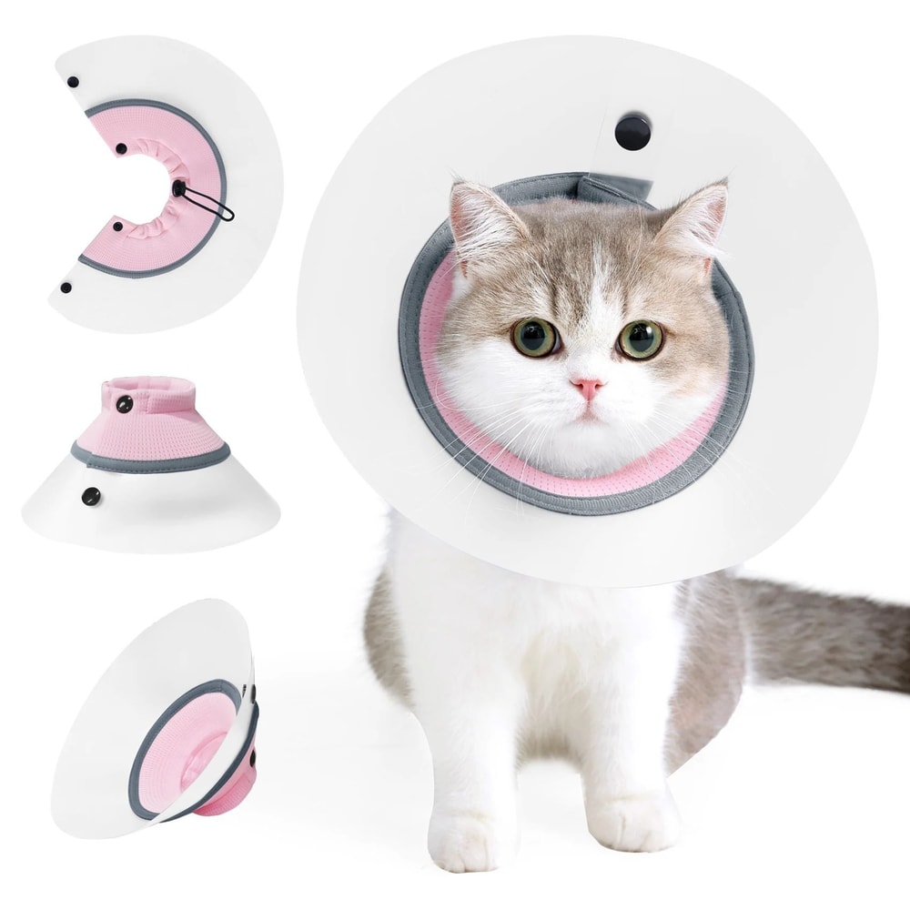 Adjustable Cat Recovery Cone Collar For After Surgery Wound Protection 2