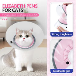 adjustable cat recovery cone collar for after surgery wound protection