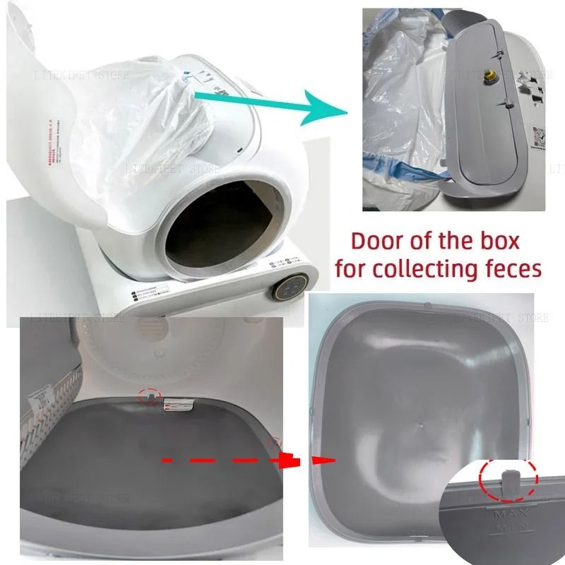 Automatic Cat Litter Box Filter Bin Door Replacement Accessory 8