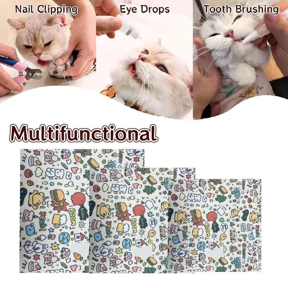 Self Adhesive Cat Grooming Wrap For Nail Clipping And Medicine 2