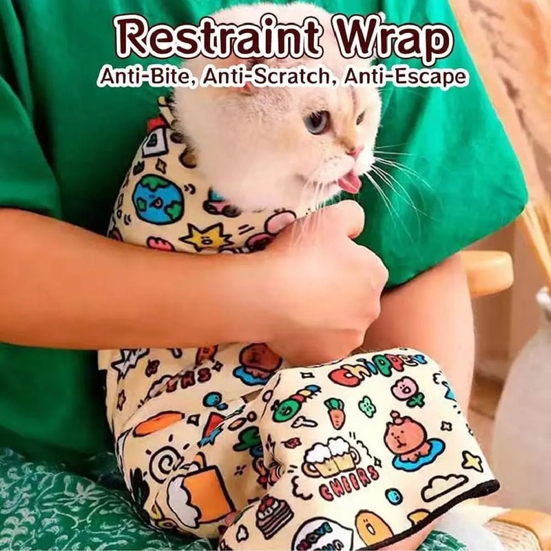Self Adhesive Cat Grooming Wrap For Nail Clipping And Medicine 4