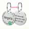 Stainless Steel Engraved Pet ID Tag Diamond Pendant For Cats And Dogs 12