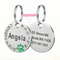 Stainless Steel Engraved Pet ID Tag Diamond Pendant For Cats And Dogs 12
