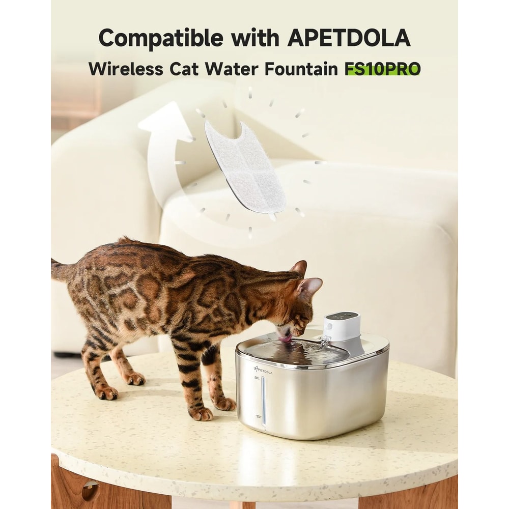 APETDOLA FS10PRO Pet Fountain Replacement Filters 4 Pack 6
