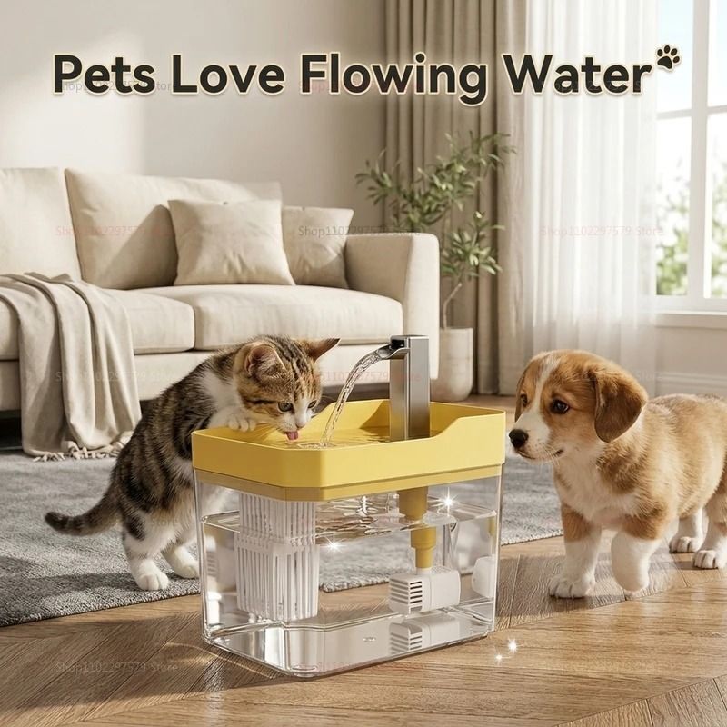 USB Automatic Cat Water Fountain With Filter For Small Pets 9
