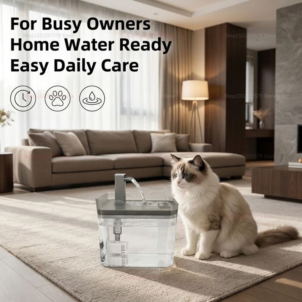 USB Automatic Cat Water Fountain With Filter For Small Pets 6