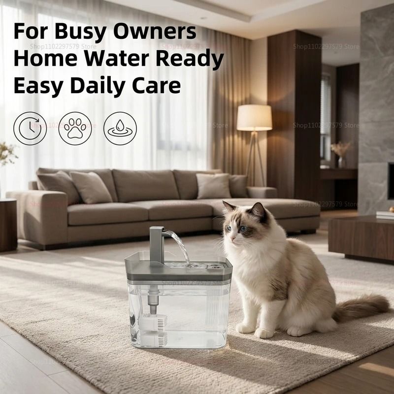USB Automatic Cat Water Fountain With Filter For Small Pets 6
