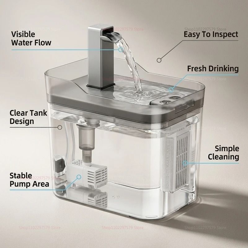 USB Automatic Cat Water Fountain With Filter For Small Pets 7