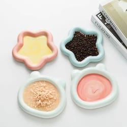 cute ceramic cat bowl wide anti knock food dish