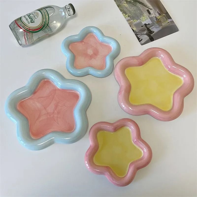 Cute Ceramic Cat Bowl Wide Anti Knock Food Dish 8