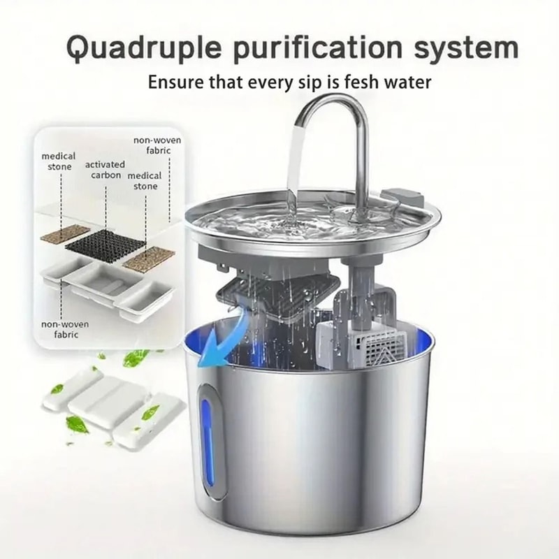 Cat Water Dispenser Filter Element Activated Carbon Replacement Filters 6