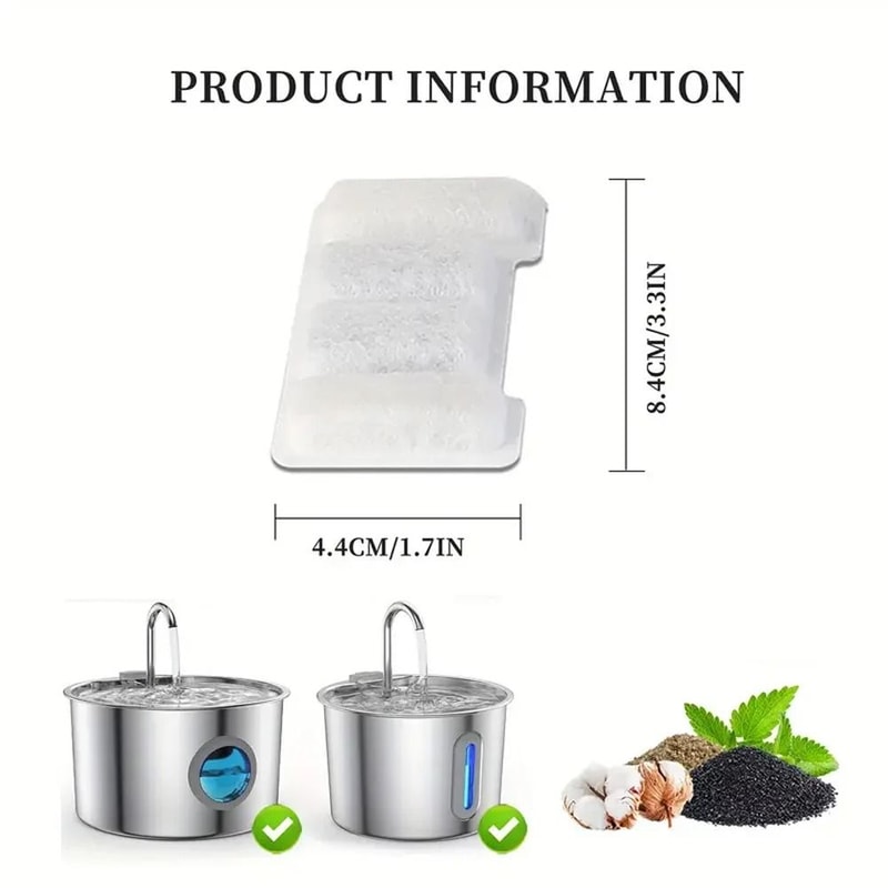 Cat Water Dispenser Filter Element Activated Carbon Replacement Filters 3