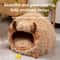 Yak Shaped Semi Enclosed Cat Bed For Winter Warmth And All Season Comfort 0
