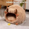 Yak Shaped Semi Enclosed Cat Bed For Winter Warmth And All Season Comfort 6