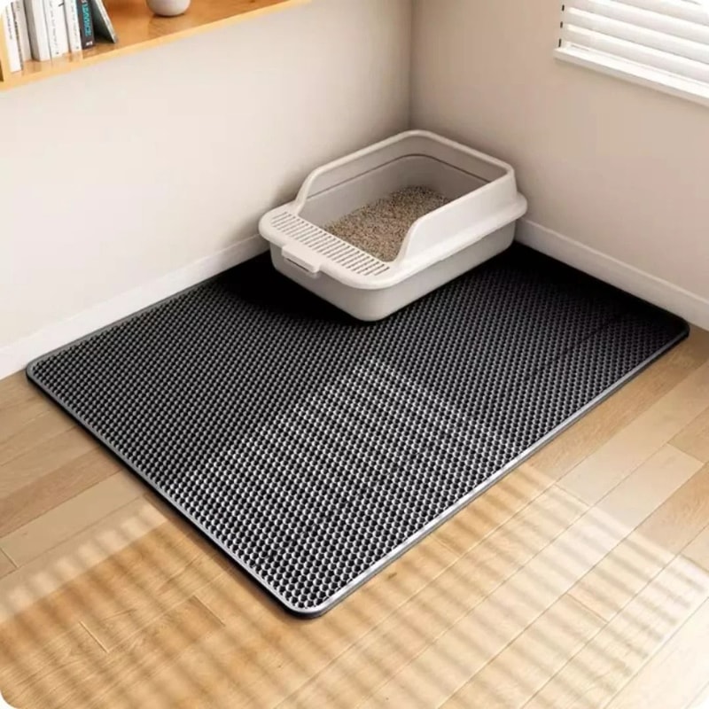 Heavy Duty Waterproof Cat Litter Mat Two Layer Non Slip Floor Protector 2