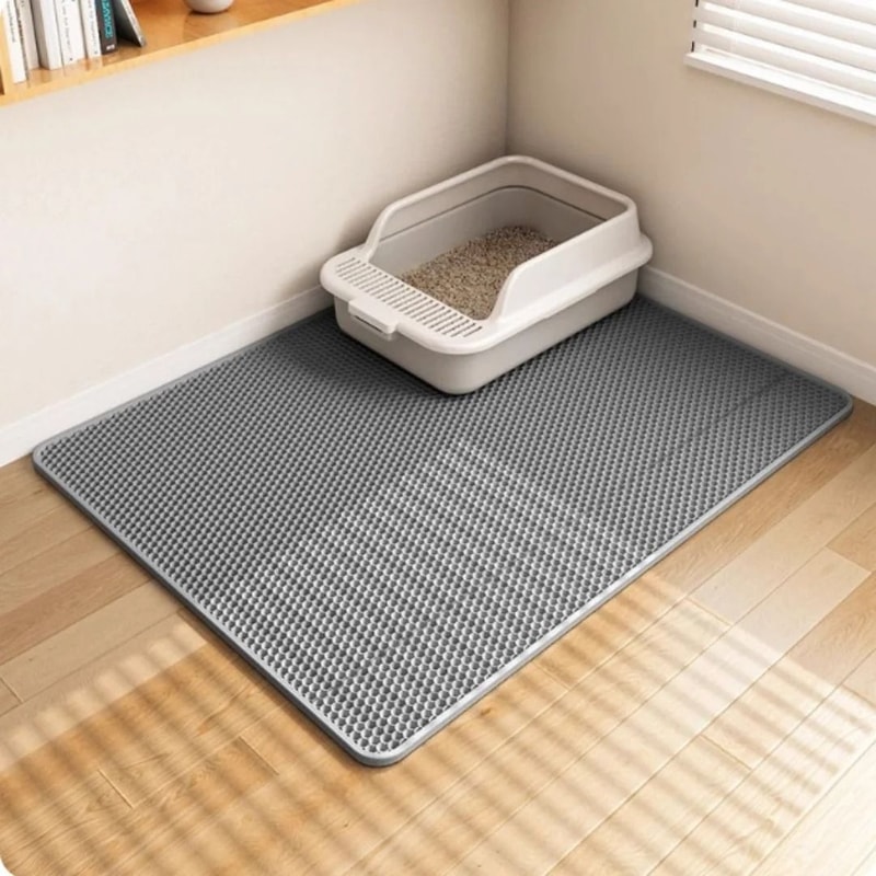 Heavy Duty Waterproof Cat Litter Mat Two Layer Non Slip Floor Protector 3