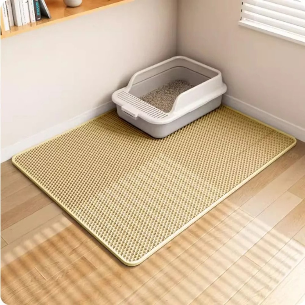 Heavy Duty Waterproof Cat Litter Mat Two Layer Non Slip Floor Protector 1